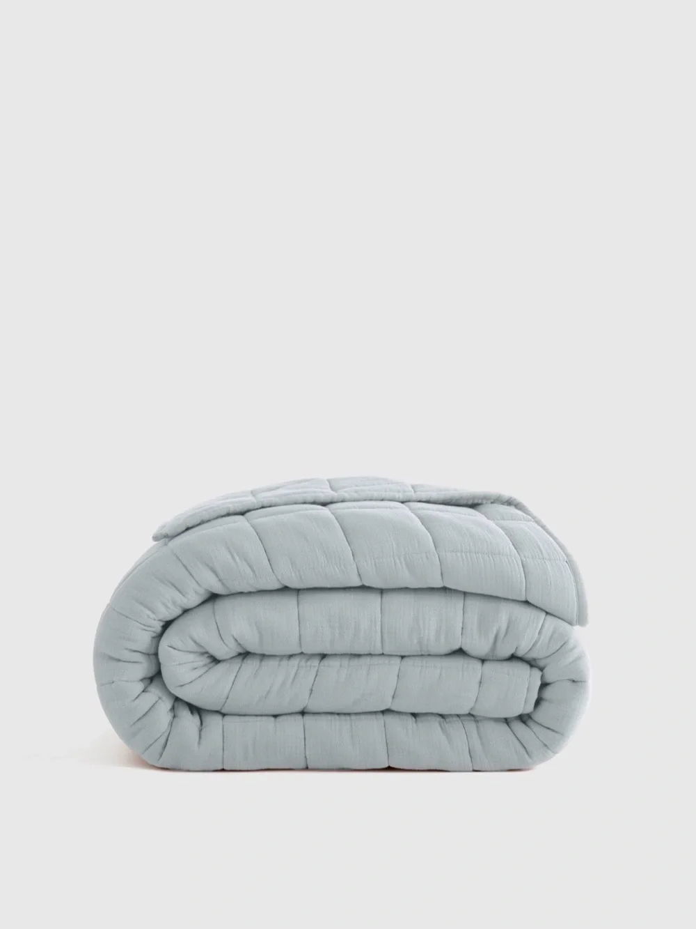 Quince Organic Airy Gauze Box Quilt, King/Cal King, Mist